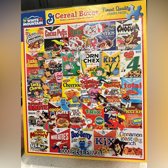 White Mountain Cereal Box Collage Puzzle - Picture 1 of 4